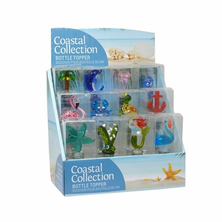 LS ARTS Coastal Collection Bottle Stopper Display - 12 Piece BS-1010